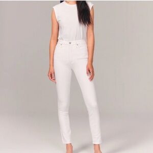 Abercrombie & Fitch Super Skinny High Rise Women's Jeans in white
